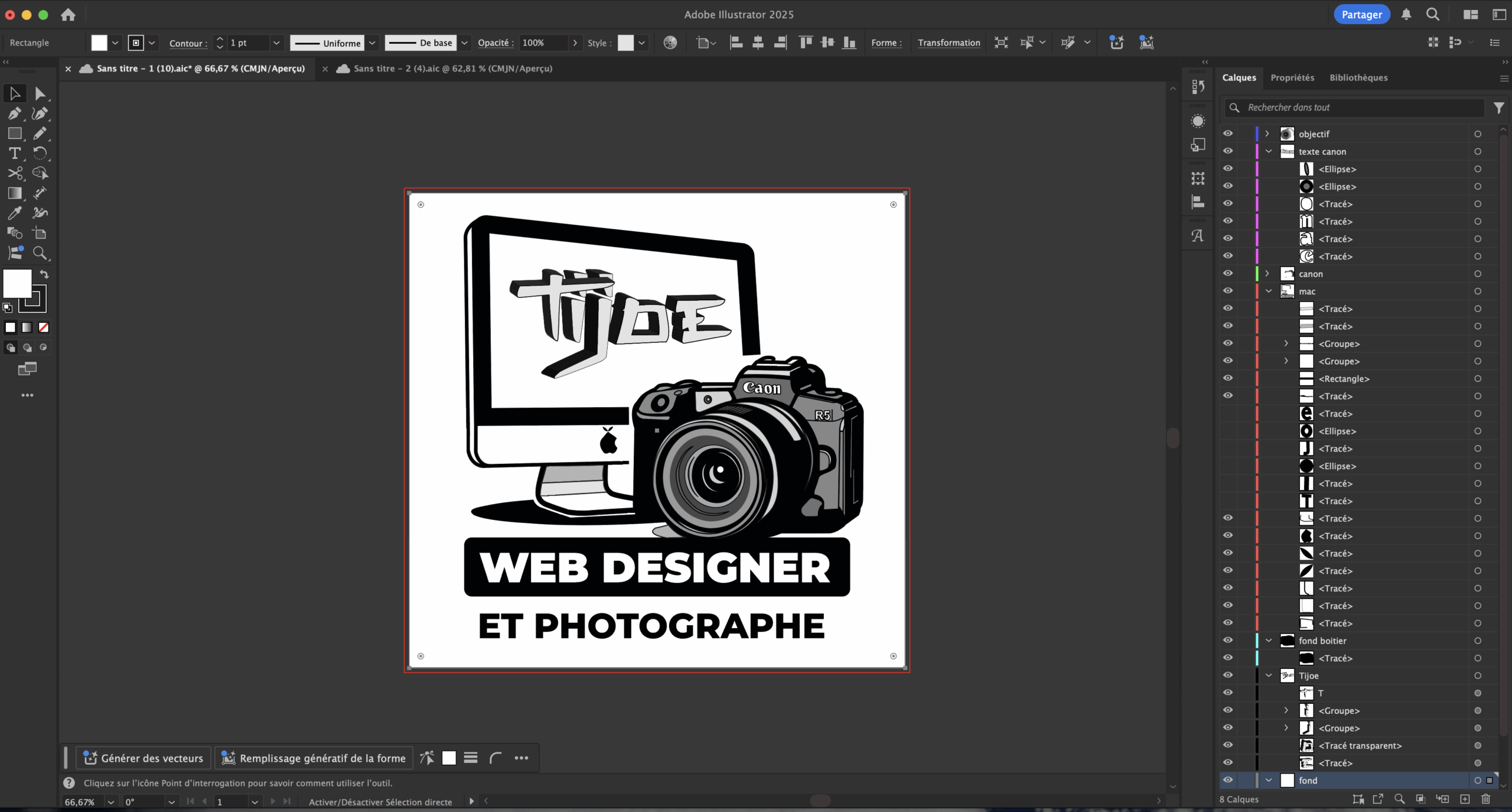 Création du logo Parapente Vosges Alsace sur Illustrator par Tijoe, web designer à Mulhouse